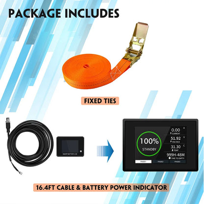 48V 60Ah LiFePO4 Accu – Golfwagen Accu – Elektrische Voertuig Accu – Lithium Batterij – Elektrische Boot Accu – 6000+ Cyclus Levensduur – Bluetooth BMS Met Display