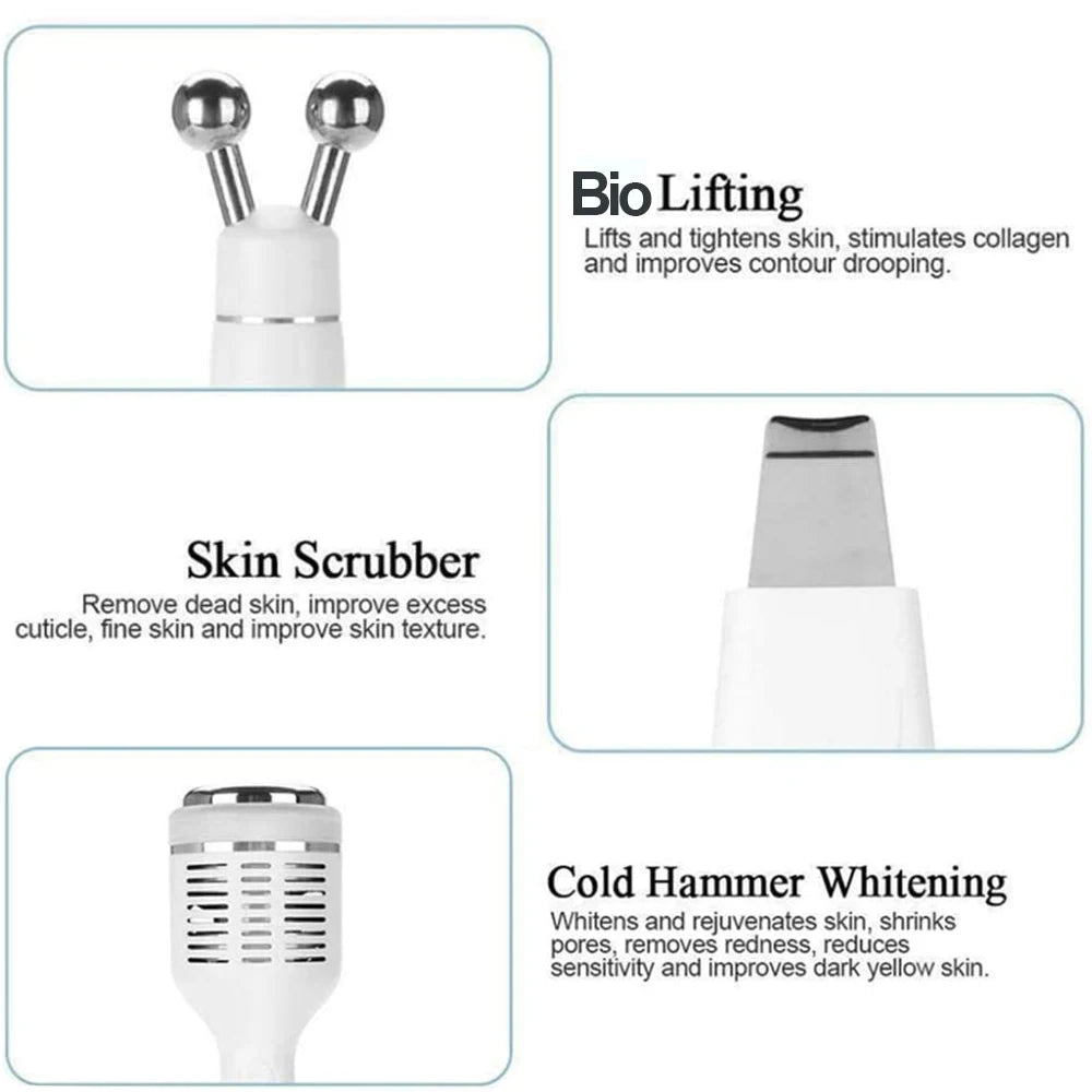 7-in-1 Hydro Dermabrasie Gezichtsbehandelingsmachine – Gezichtsreiniger – Huidverzorgingsapparaat – Microdermabrasie Machine – Anti-Acne Behandeling – Dieptereiniging – Collageenstimulerend – Koude Therapie