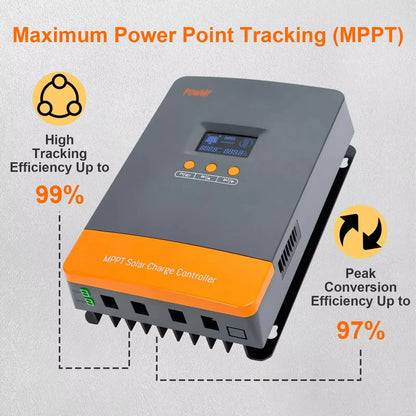 MPPT Laadregelaar – Zonnepaneel Lader – Zonnepaneel Regelaar – Solar Controller – Accu Lader – 100A Parallel-In Versie – Maximale Energieopbrengst – Geschikt Voor 12V Tot 48V Systemen