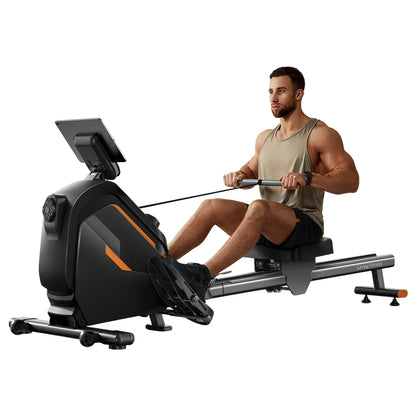 Roeitrainer – Roeimachine – Roeiapparaat – Fitnessapparaat – Hometrainer – Magnetische Weerstand 16 Niveaus – 126 cm Glijrail – Max 160 kg – Stil & Compact
