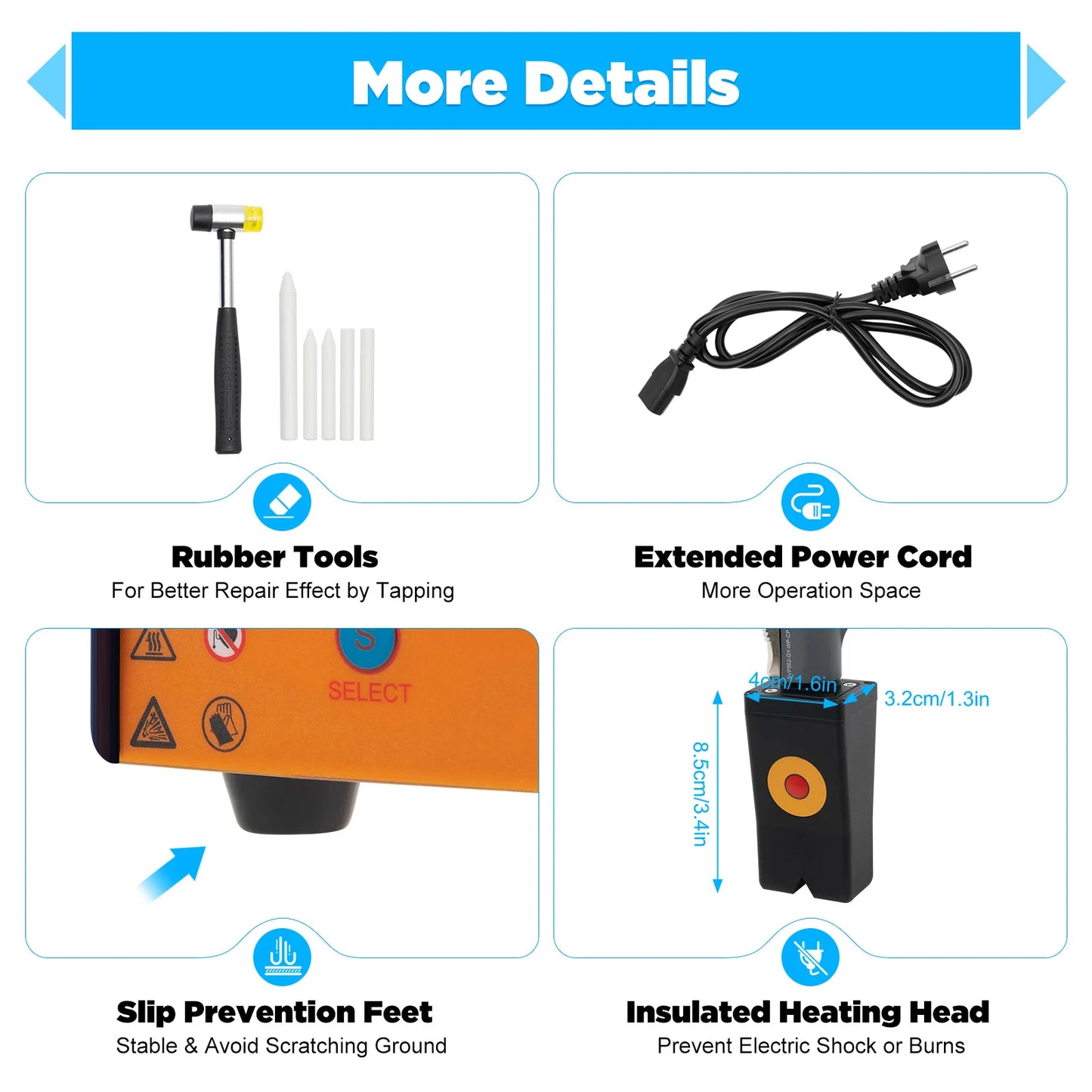 Deukhersteller Auto – Deukverwijderaar – Inductieverwarmer – Reparatietool – Lakschadevrij – 1,38 kW Vermogen – Digitale Bediening