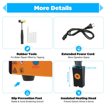 Deukhersteller Auto – Deukverwijderaar – Inductieverwarmer – Reparatietool – Lakschadevrij – 1,38 kW Vermogen – Digitale Bediening