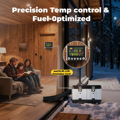 Diesel Luchtverwarmer – Parkeerhitter – Camperverwarmer – Vrachtwagenverwarming – Caravan Verwarming – 8 kW Vermogen – Bluetooth App Bedienbaar - QUORE