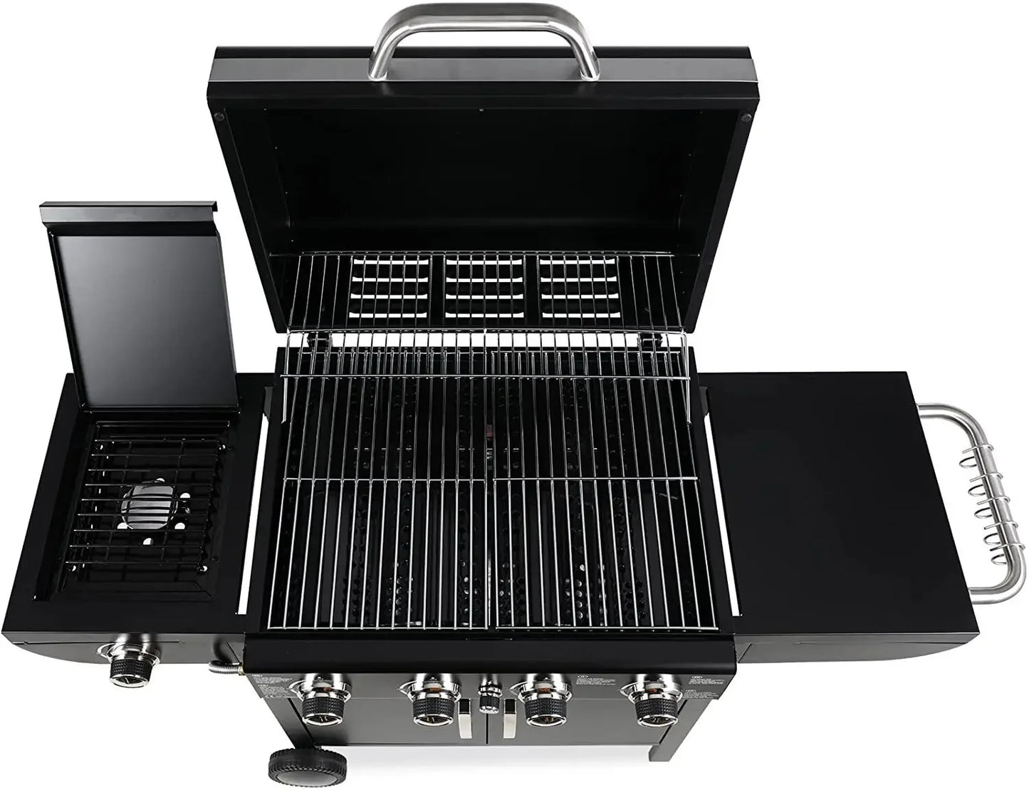 Gasbarbecue – Buitenkeuken Grill – Tuinbarbecue – 4-Pits BBQ – Zijbrander – RVS Branders – Ingebouwde Thermometer - QUORE