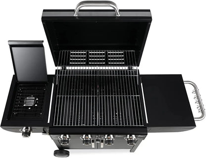 Gasbarbecue – Buitenkeuken Grill – Tuinbarbecue – 4-Pits BBQ – Zijbrander – RVS Branders – Ingebouwde Thermometer - QUORE