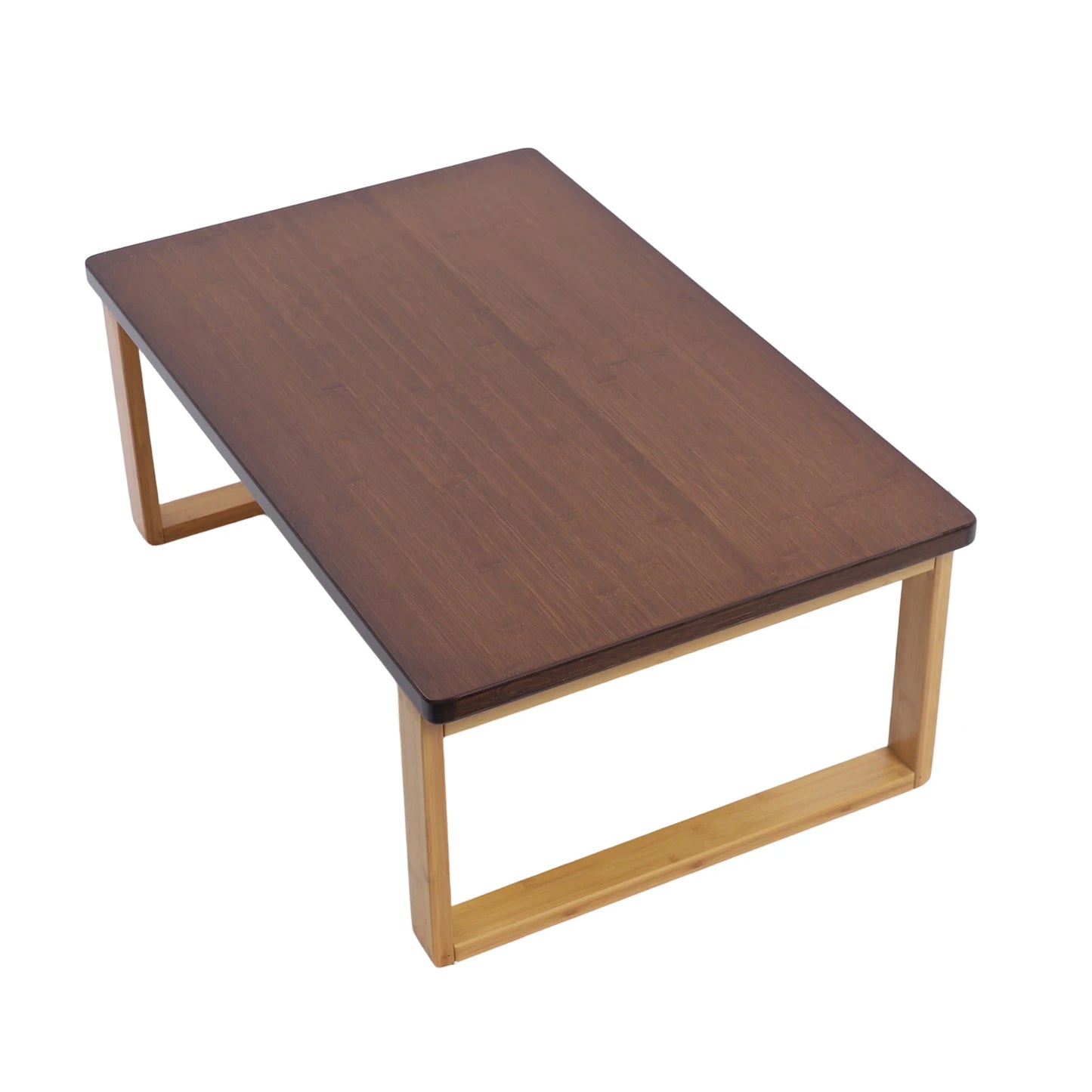 Vouwbare Bijzettafel – Bamboe Bijzettafel – Opvouwbare Salontafel – Vloerstaande Tafel – Theetafel – Duurzaam Bamboe – Compact Opvouwbaar 80x50x31 cm