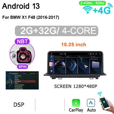 Carplay Autoradio – Multimedia Speler – In-Car Entertainment – Auto Radio – Android Auto – 12,5 Inch Touchscreen – Draadloze Connectiviteit – Android 14 – 4G LTE