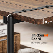 Salontafel met Opbergruimte – 2-Lagen Design – Metalen Frame – Stevig & Stijlvol – Walnut Bruin