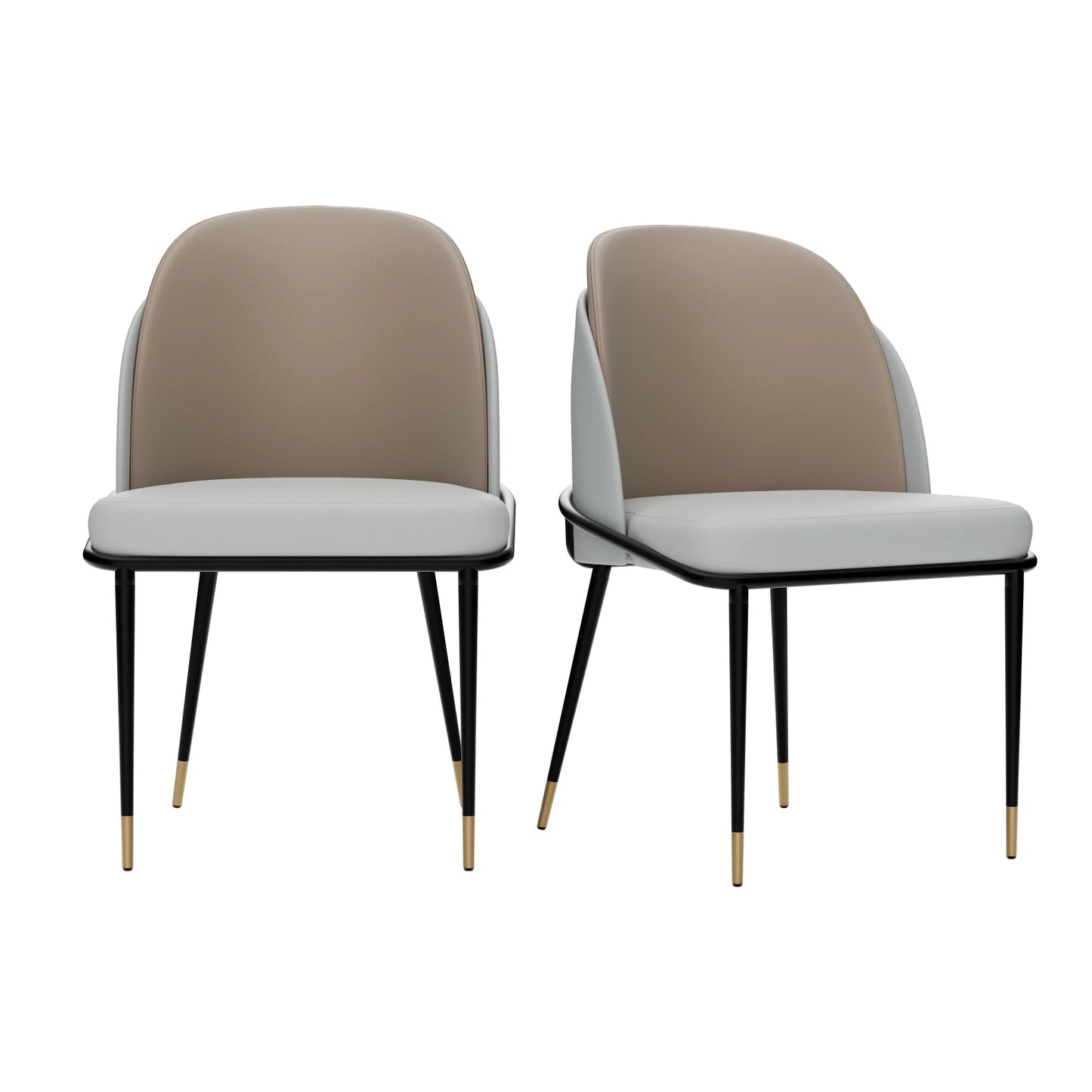 Eetkamerstoelen – Stoelen – Diningsstoelen – Keukenstoelen – Design Stoelen – Lichtgrijs – Microfiber Silicone Leder – Comfortabele Zitting