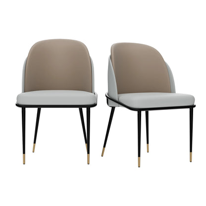 Eetkamerstoelen – Stoelen – Diningsstoelen – Keukenstoelen – Design Stoelen – Lichtgrijs – Microfiber Silicone Leder – Comfortabele Zitting