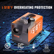 Vevor - Dieselkachel - Alles-in-één autokachel - Benzineluchtkachel - Elektrische kachel - met geluiddemper en afstandsbediening - 12V - 8KW Bluetooth - Oranje