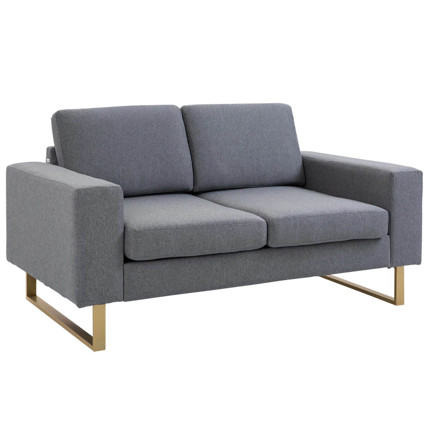 2-Zits Stoffen Bank – Compacte Sofa – Tweezits Bank – Moderne Loveseat – Ademend Hennepmateriaal – Minder Dan 200 Cm – Veerkrachtige Schuimvulling