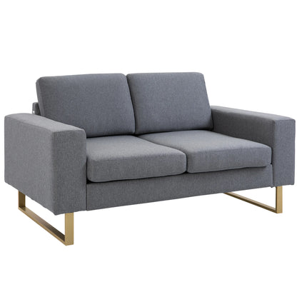 2-Zits Stoffen Bank – Compacte Sofa – Tweezits Bank – Moderne Loveseat – Ademend Hennepmateriaal – Minder Dan 200 Cm – Veerkrachtige Schuimvulling