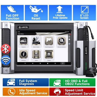 Professionele Diagnose-Tool – OBD2 Scanner – Diesel Diagnosedevice – Truck Scanner – 24V Ondersteuning – DPF Regeneratie – Android Touchscreen