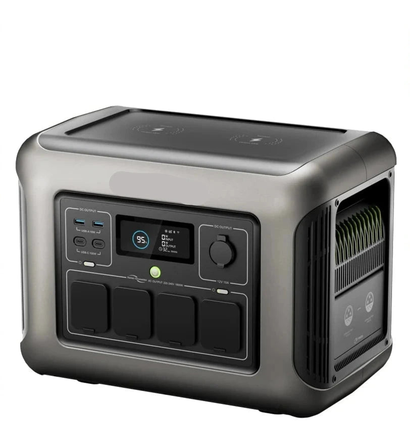 Powerstation – Draagbare Accu – Mobiele Energiebron – Noodstroom – Backup Batterij – 1152Wh LiFePO4 – 1800W AC Uitgangen