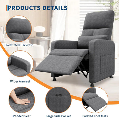 Massagestoel – Massagefauteuil – Relaxstoel – Zitstoel – Elektrische Verstelbare Stoel – Verwarmingsfunctie – Comfortabele Single Sofa