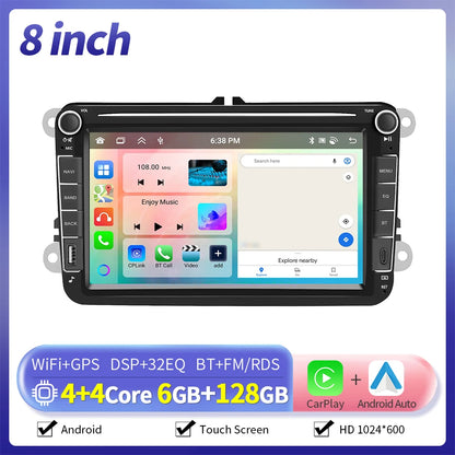 Inefala 7/9 Inch 6+128G CarPlay Android Auto Car Radio for VW Volkswagen Golf 5 6 Touran Passat B6 Polo Jetta Sharan Seat Skoda