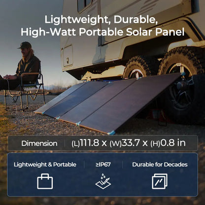 Opvouwbaar Solar Paneel – Draagbaar Zonnepaneel – Camping Energielader – Outdoor Powerbank Oplader – Lichtgewicht – Milieuvriendelijk
