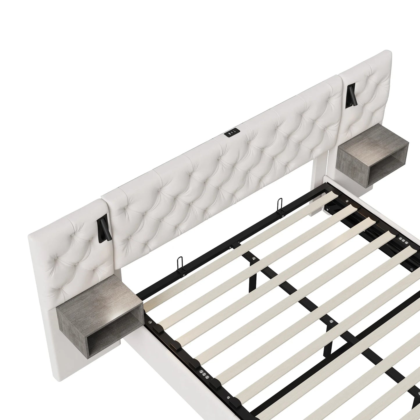 Bedframe – Opbergbed – Gestoffeerd Bed – Tweepersoonsbed – Hydraulische Lift – Velvet Hoofdeinde – USB Poort - 160×200cm