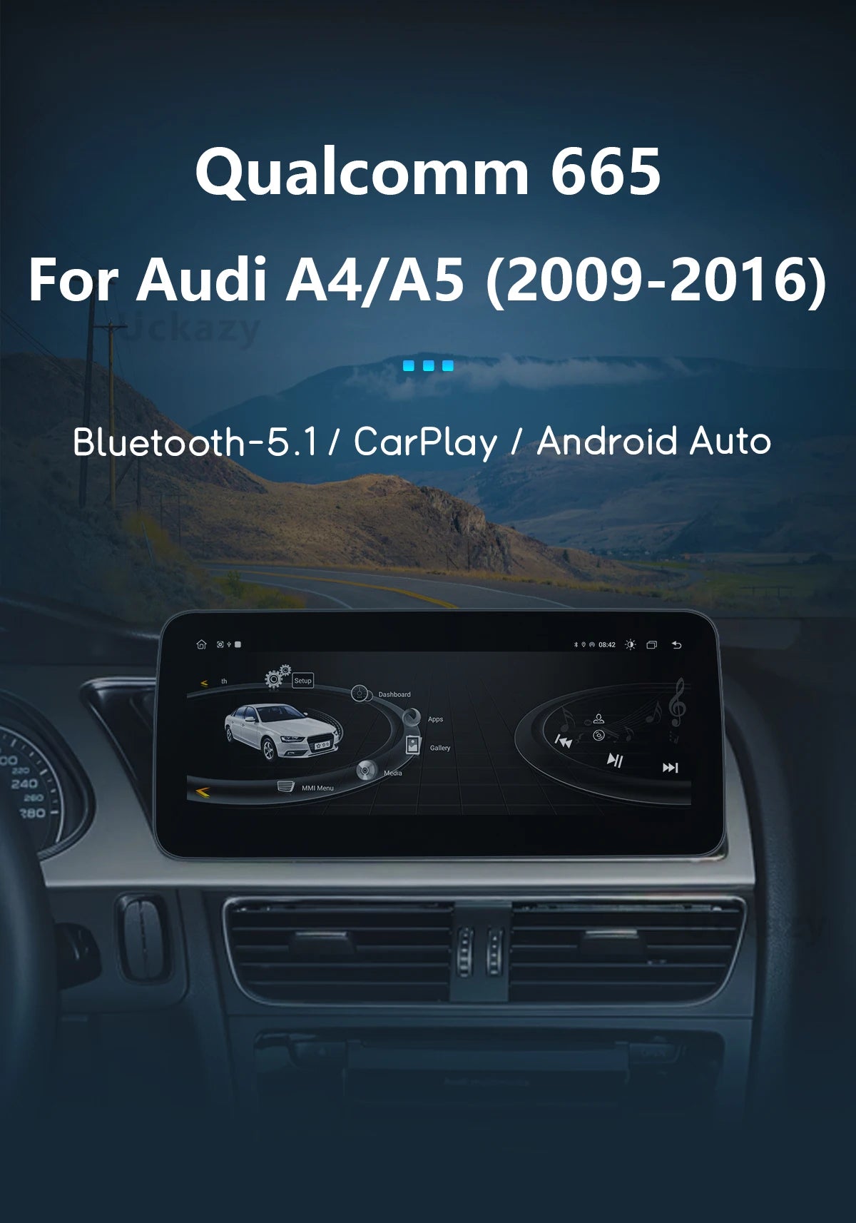 Autoradio – Multimedia Systeem – Car Audio – Auto Stereo – DAB+ Radio – 10,25 Inch Touchscreen – Android 14 – Draadloos CarPlay - QUORE