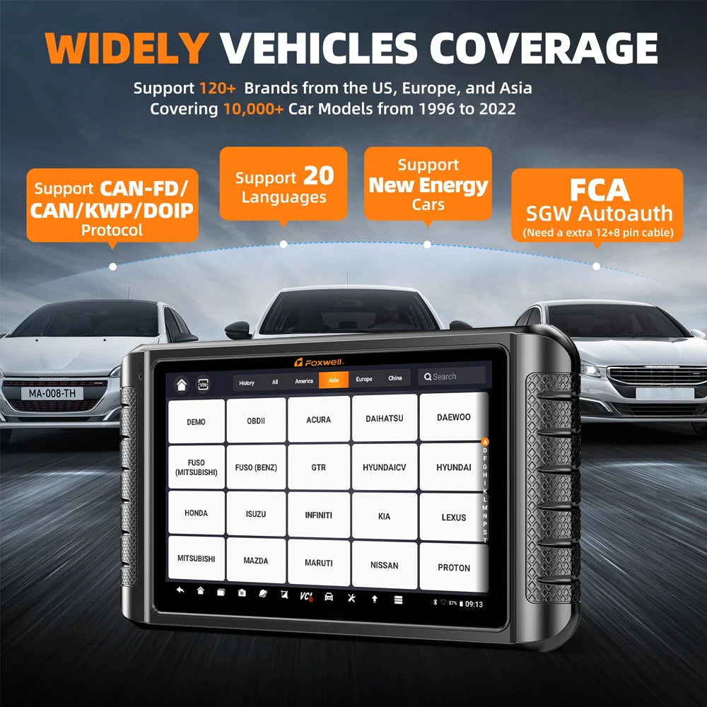 OBD2 Scanner – Auto Diagnostiek – Foutcode Uitlezer – Reset Tool – Bluetooth – Draadloos – 10,1 Inch Touchscreen