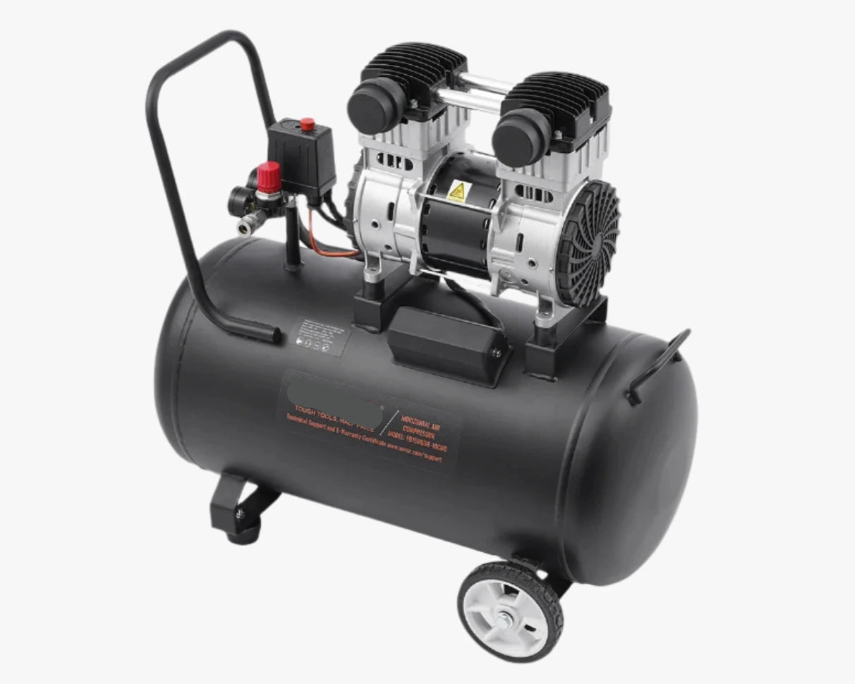 Stille Luchtcompressor - Airpress Compressor - Luchtcompressor Bandenpomp - Airpress - Elektrische Compressor - 1.32KW - 78dB - Olievrije - 60 Gallon - Draagbare - Voor Auto Reparatie - Bandenvulling - Gereedschap