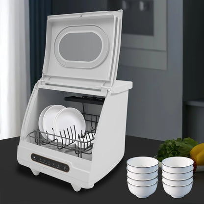 Mini Vaatwasser – Compacte Vaatwasser – Kleine Afwasmachine – Tafelmodel Vaatwasser – Desinfectie Vaatwasser – 800W Koperen Motor – Ruimtebesparend Ontwerp