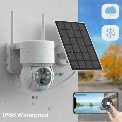 Draadloze Outdoor Solar Camera – Beveiligingscamera – Wifi Camera Buiten – IP Camera – Zonnepaneel Camera – 4MP Full HD Beeld – Bewegingsdetectie Met PIR-sensor