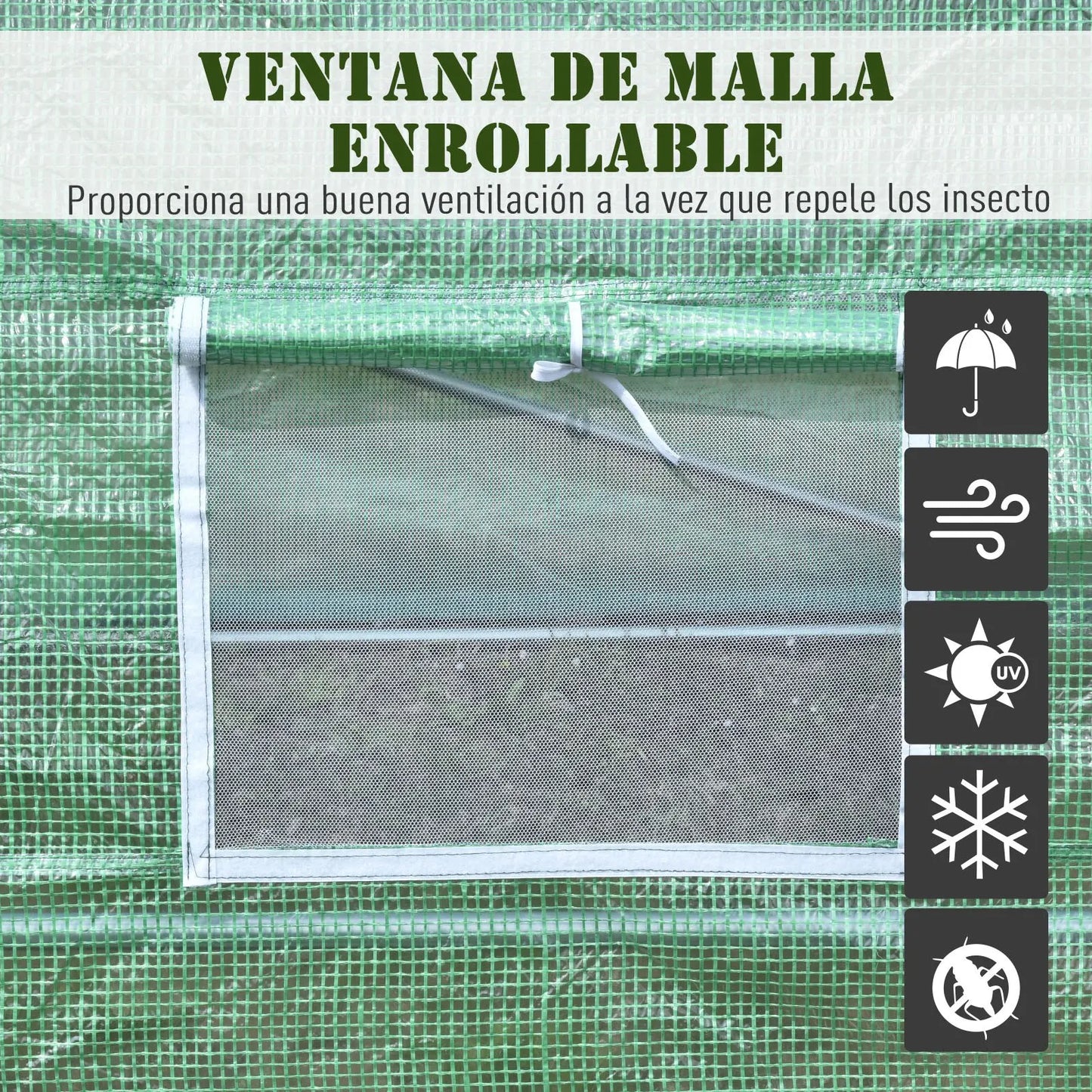 Tunnelkas – Serre – Kas – Groentetunnel – Plantenkas – UV-bestendig PE-hoezen – Verzinkt Stalen Frame – 600x300x200 cm Groot - Groen - QUORE