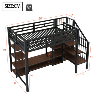 Kinder-Hoogslaper – Stapelbed – Halfhoogslaper – Kinderbed – Hoogslaper – 90x200 CM Zonder Matras – Met Tv-Standaard – Ingebouwde Stopcontacten