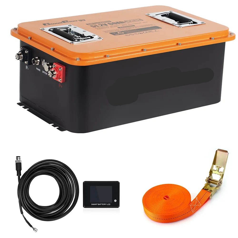 48V 60Ah LiFePO4 Accu – Golfwagen Accu – Elektrische Voertuig Accu – Lithium Batterij – Elektrische Boot Accu – 6000+ Cyclus Levensduur – Bluetooth BMS Met Display