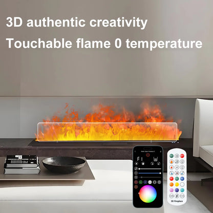 Elektrische Atomisatiehaard – Waterdamphaard – Misthaard – 3D Vlamhaard – Moderne Sfeerhaard – 1000mm Breed – Automatisch Waterbijvullen – APP Touchbediening