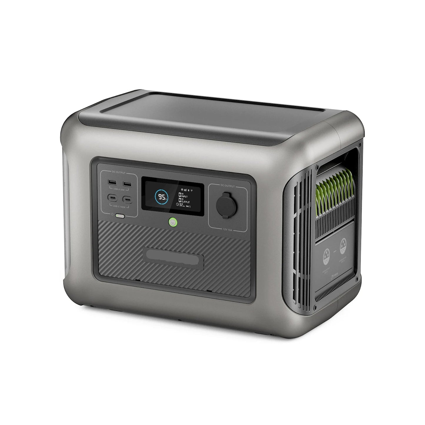 Powerstation - Generator - Aggregaat - Powerbank - Draagbare - 1152Wh - LiFePO4 Extra Batterij - met Zonnegenerator voor Buitengebruik- Zwart