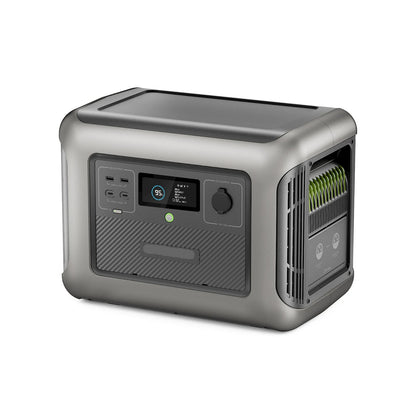 Powerstation - Generator - Aggregaat - Powerbank - Draagbare - 1152Wh - LiFePO4 Extra Batterij - met Zonnegenerator voor Buitengebruik- Zwart