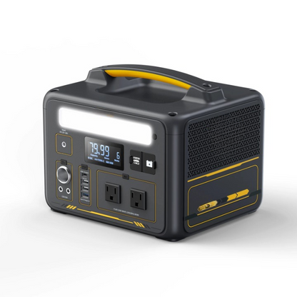 Powerstation - Stroomgenerator - Mini-Generator - Draagbare - 299Wh - LiFePO4 - 1200W - 3500 mAh - 26 x 22 x 21.5 cm - Zwart/Geel