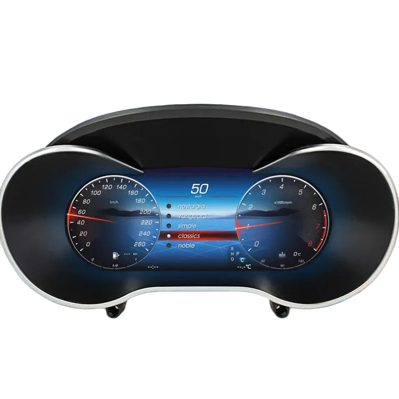 12.3'' Digitaal Instrumentenpaneel – Auto Dashboard Cluster – Cockpit Display – HD Scherm – Plug & Play Installatie – 12,3 Inch HD IPS – Snelle Linux Opstart – Voor Benz C GLC W205 V205 X253 2015-2018 Diesel - QUORE
