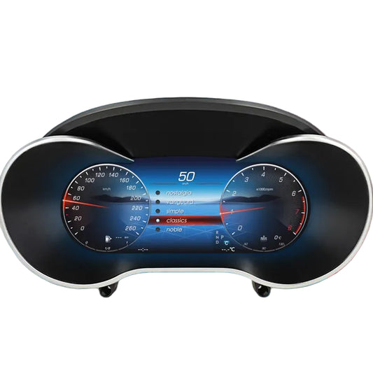 12.3'' Digitaal Instrumentenpaneel – Auto Dashboard Cluster – Cockpit Display – HD Scherm – Plug & Play Installatie – 12,3 Inch HD IPS – Snelle Linux Opstart – Voor Benz C GLC W205 V205 X253 2015-2018 Diesel - QUORE