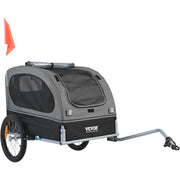 Vevor Hondenfietskar - Fietskar Hond - voor Honden max. 40 KG - Hondenkar Opvouwbaar - met Regenhoes - QUORE