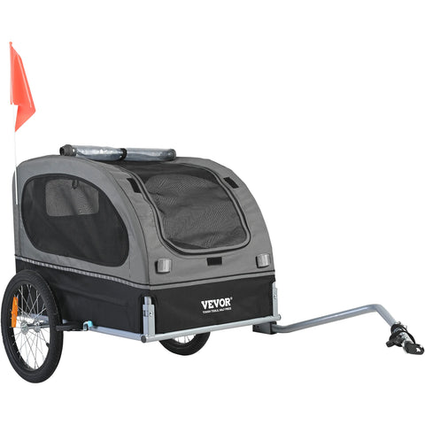 Vevor Hondenfietskar - Fietskar Hond - voor Honden max. 40 KG - Hondenkar Opvouwbaar - met Regenhoes - QUORE