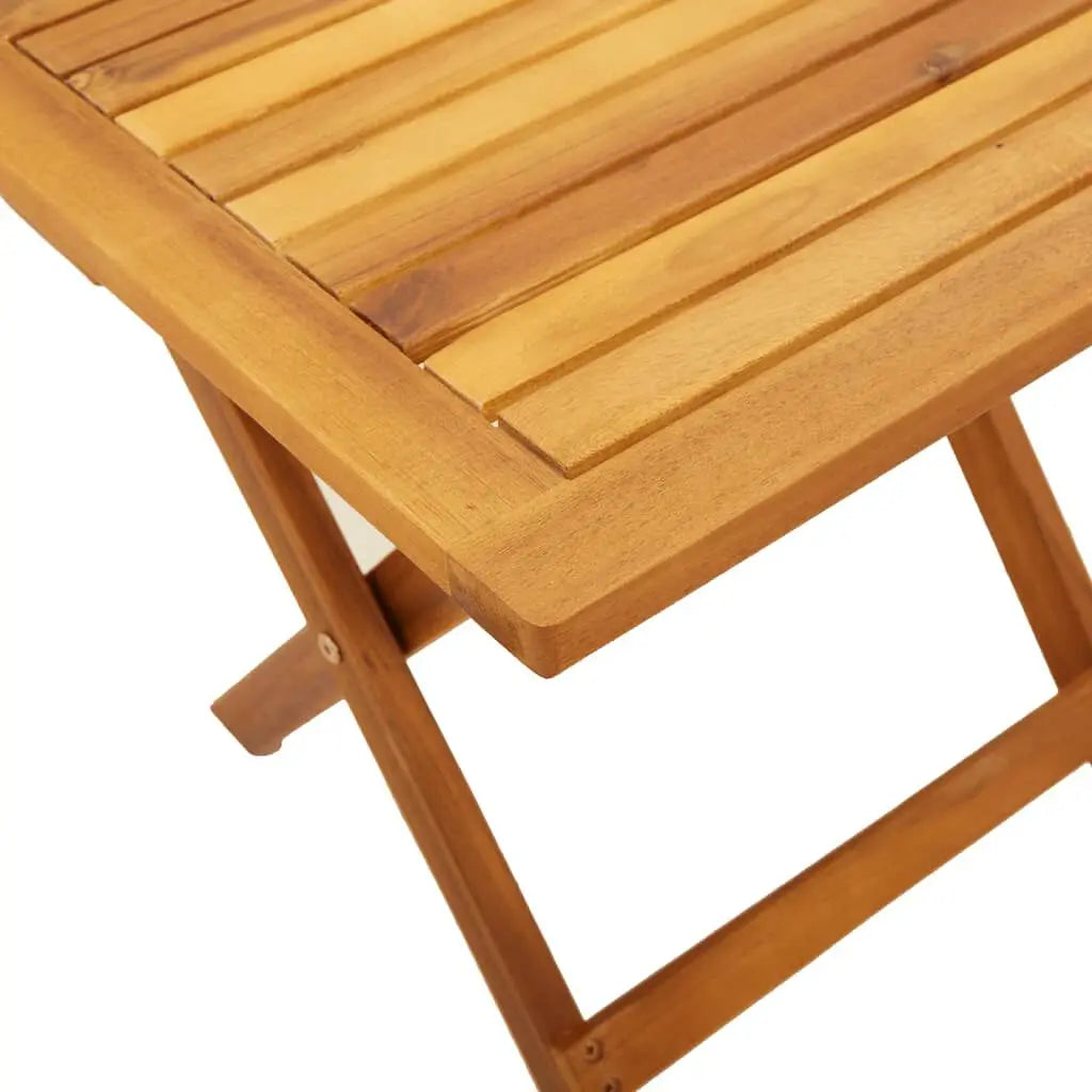 Tuinstoel – Set van 2 - Klapstoel – Compact Tuinset – Tuinmeubelset – Balkonset – Terrasset – Inklapbare Stoelen – Massief Acaciahout – Waterbestendige Tafel - Donkerblauw