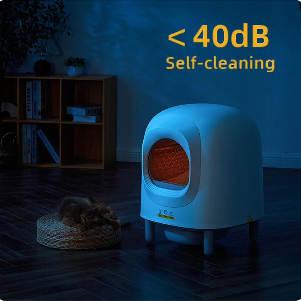 Automatische Kattenbak – Zelfreinigende Kattenbak – Slimme Kattenbak – Hygiënische Kattenbak – Stil Geluid – Sensorbeveiliging - 56L