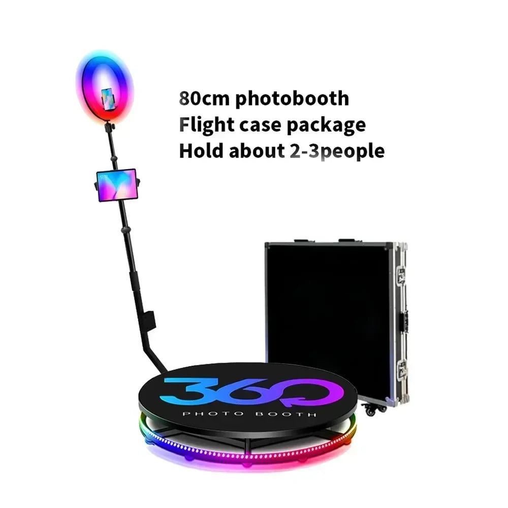360 Fotocabine – Draaibare Selfie Booth – Photobooth – Selfiestand – 360 Graden Camera – Maximaal 400 kg Draaggewicht – Afstandsbediening Met Snelheidscontrole