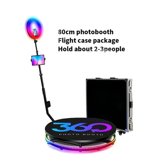 360 Fotocabine – Draaibare Selfie Booth – Photobooth – Selfiestand – 360 Graden Camera – Maximaal 400 kg Draaggewicht – Afstandsbediening Met Snelheidscontrole
