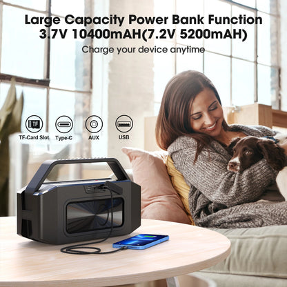 Luidsprekers - Bluetooth-luidsprekers - Draagbare - Draadloos - Waterdichte - met Subwoofer - Diepe Bas - 5100mAh - 80dB - 50-99 W - 70Hz-20KHz - AUX - Twee-weg - 2.0CH - Zwart - QUORE