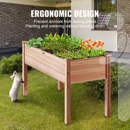 Kweekbak - Kweektafel - Propagator - Kweektafel op poten - Verhoogde Groentetuinbak - Groentetuinbakken - Kweektafel - Kweektafel op poten - Hout - Met Gehele Kit en Drainagesysteem - Voor het Planten van Bloemen Groente Kruiden - Vloertype