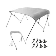 Biminitop 4 Bow - Biminitops - Parasol Cover - Bow Bimini Top Boat Cover - 900D Polyester Canopy - with 1” Aluminum Alloy Frame - Waterproof - Pacific Blue
