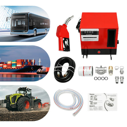Zelfaanzuigende Dieselpomp – Oliepomp – Brandstofpomp – Overhevelpomp – Vulpomp – 60 L/min Capaciteit – Gietijzeren Waaier
