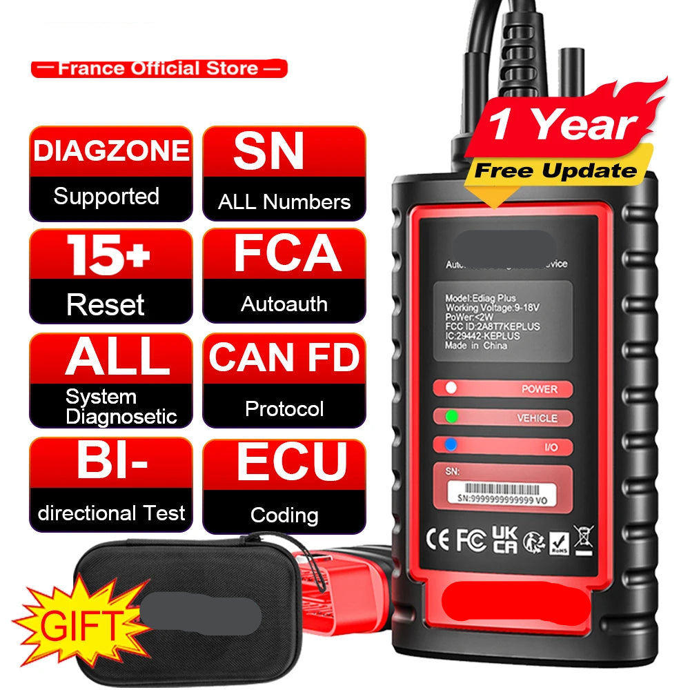 OBD2 Scanner – Auto Uitleesapparaat – Diagnoseapparaat – Foutcode Lezer – Auto Scanner – Bluetooth 5.0 – CAN-FD Protocol – OE Systeemdiagnose – 16 Resetfuncties