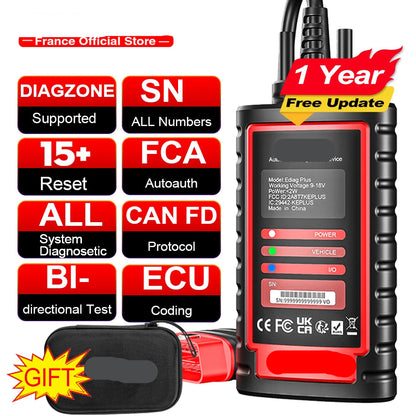 OBD2 Scanner – Auto Uitleesapparaat – Diagnoseapparaat – Foutcode Lezer – Auto Scanner – Bluetooth 5.0 – CAN-FD Protocol – OE Systeemdiagnose – 16 Resetfuncties