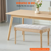 Ottomaanse Bank - Gestoffeerde Bank - Gestoffeerde Sofa - Opbergbank in de Slaapkamer - met Schuim Gewatteerd Kussen en Rubber Houten Poten - voor Slaapkamer Woonkamer